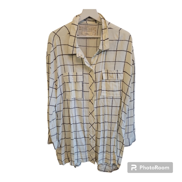 HARLOW Plaid Button Dowb Dress Shirt - Picture 1 of 8